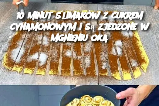 10 minut ślimaków z cukrem cynamonowym i są zjedzone w mgnieniu oka