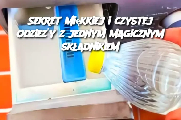 Sekret miękkiej i czystej odzieży z jednym magicznym składnikiem