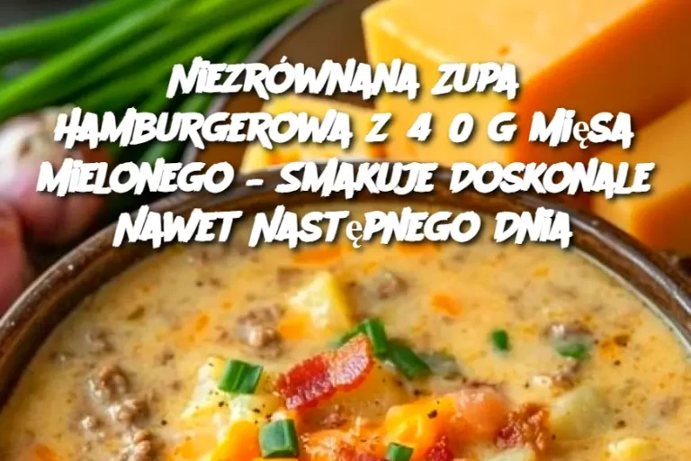 Niezrównana Zupa Hamburgerowa z 450 g Mięsa Mielonego – Smakuje Doskonale Nawet Następnego Dnia