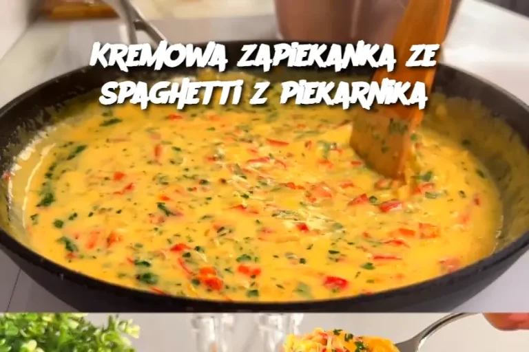 Kremowa zapiekanka ze spaghetti z piekarnika