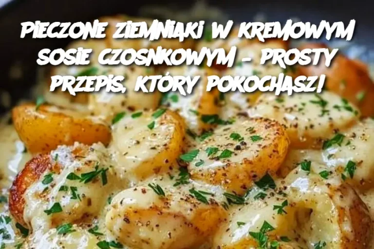 Pieczone ziemniaki w kremowym sosie czosnkowym – prosty przepis, który pokochasz!