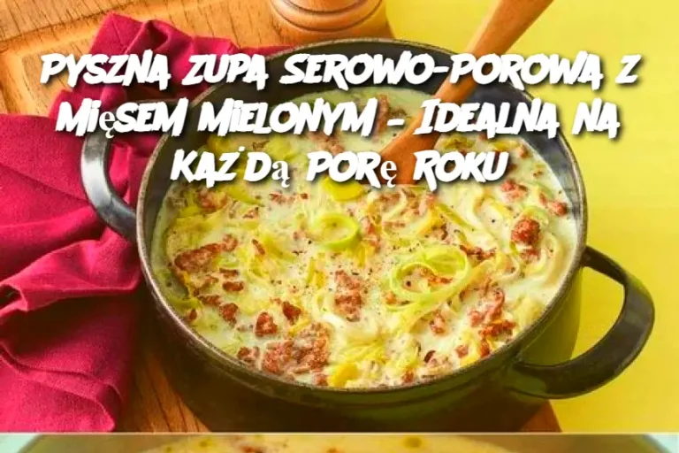 Pyszna Zupa Serowo-Porowa z Mięsem Mielonym – Idealna na Każdą Porę Roku