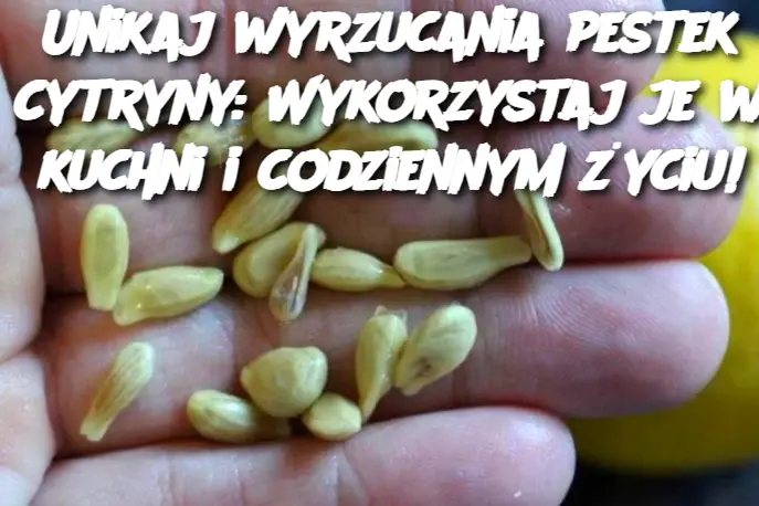 Unikaj wyrzucania pestek cytryny: Wykorzystaj je w kuchni i codziennym życiu!