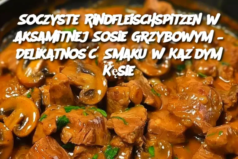 Soczyste Rindfleischspitzen w Aksamitnej Sosie Grzybowym – Delikatność Smaku w Każdym Kęsie