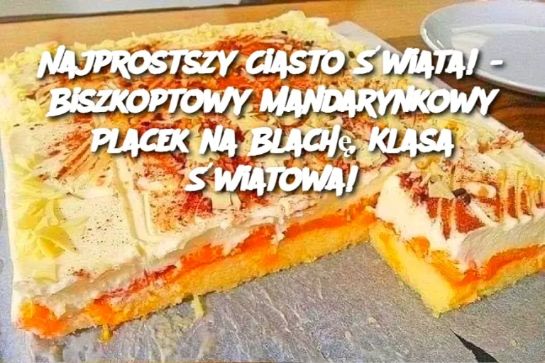 Najprostszy Ciasto Świata! - Biszkoptowy Mandarynkowy Placek na Blachę, Klasa Światowa!