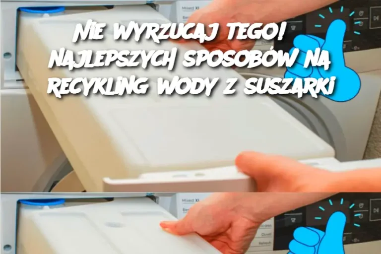 Nie wyrzucaj tego! 8 najlepszych sposobów na recykling wody z suszarki