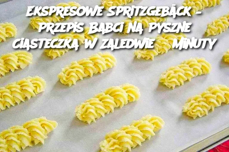 Ekspresowe Spritzgebäck – Przepis Babci na Pyszne Ciasteczka w Zaledwie 3 Minuty