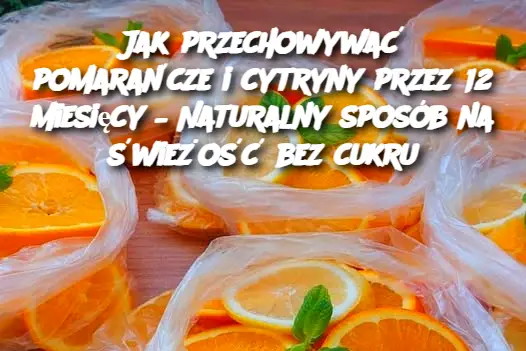 Jak przechowywać pomarańcze i cytryny przez 12 miesięcy – Naturalny sposób na świeżość bez cukru