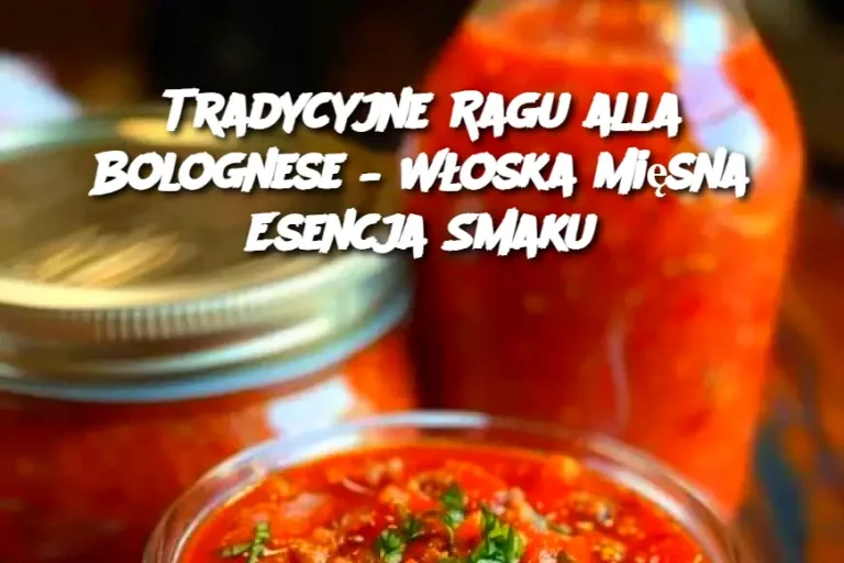 Tradycyjne Ragu alla Bolognese – Włoska Mięsna Esencja Smaku