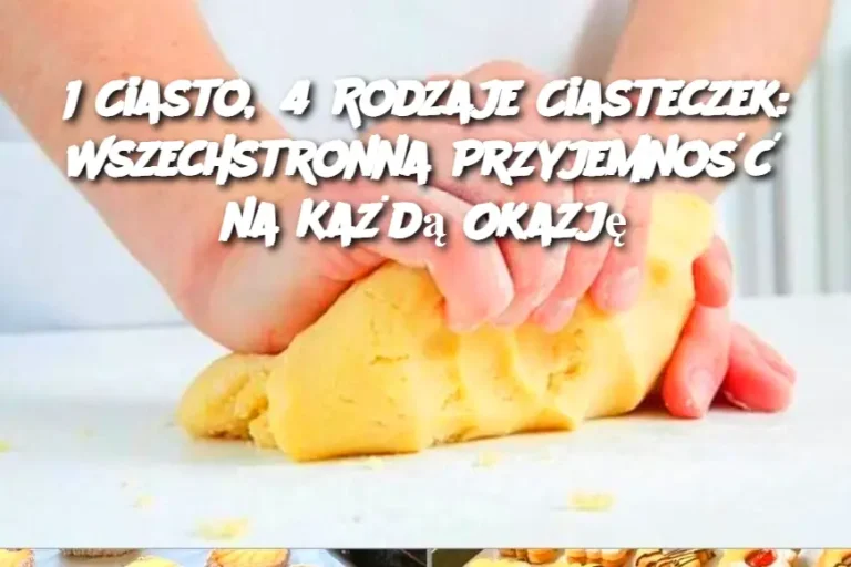 1 Ciasto, 4 Rodzaje Ciasteczek: Wszechstronna Przyjemność na Każdą Okazję