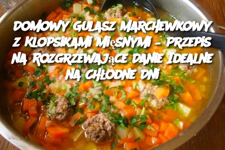 Domowy Gulasz Marchewkowy z Klopsikami Mięsnymi – Przepis na Rozgrzewające Danie Idealne na Chłodne Dni