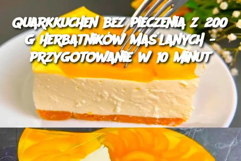 Quarkkuchen bez pieczenia z 200 g herbatników maślanych - przygotowanie w 10 minut