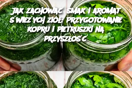 Jak zachować smak i aromat świeżych ziół: Przygotowanie kopru i pietruszki na przyszłość