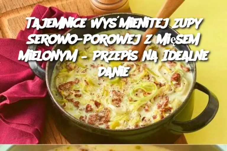 Tajemnice Wyśmienitej Zupy Serowo-Porowej z Mięsem Mielonym – Przepis na Idealne Danie