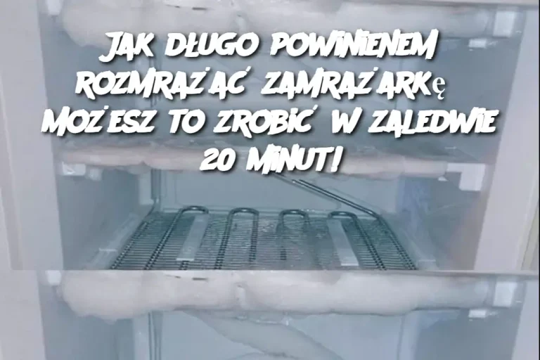 Jak długo powinienem rozmrażać zamrażarkę? Możesz to zrobić w zaledwie 20 minut!