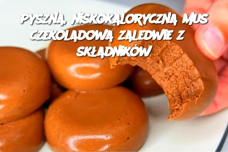 Pyszna, niskokaloryczna mus czekoladowa zaledwie z 3 składników