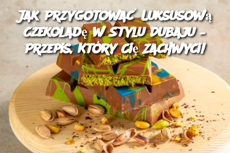 Jak Przygotować Luksusową Czekoladę w Stylu Dubaju – Przepis, Który Cię Zachwyci!