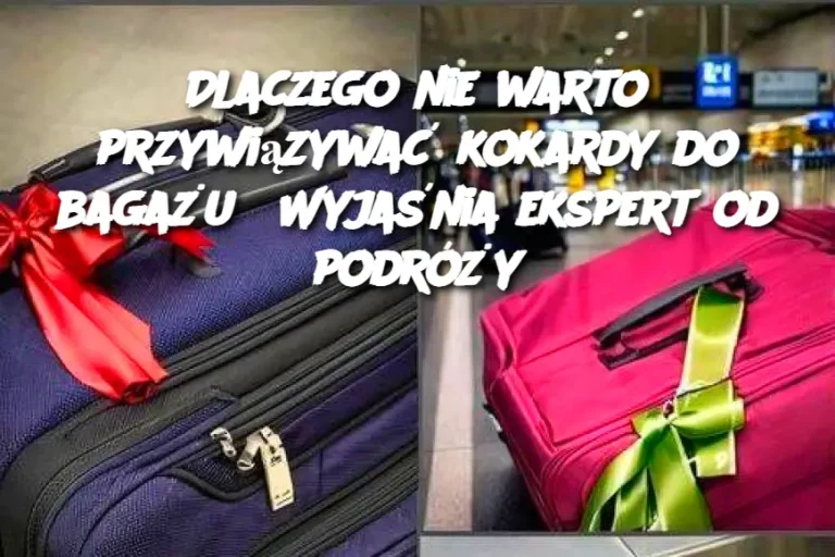 Dlaczego nie warto przywiązywać kokardy do bagażu? Wyjaśnia ekspert od podróży