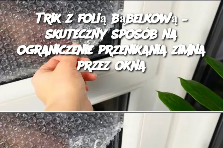 Trik z folią bąbelkową – skuteczny sposób na ograniczenie przenikania zimna przez okna