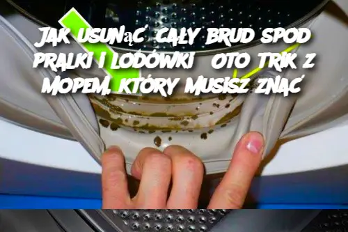 Jak usunąć cały brud spod pralki i lodówki? Oto trik z mopem, który musisz znać