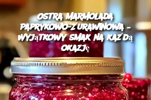 Ostra Marmolada Paprykowo-Żurawinowa – Wyjątkowy smak na każdą okazję