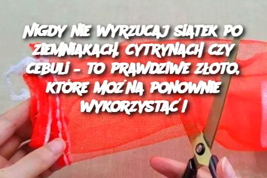 Nigdy nie wyrzucaj siatek po ziemniakach, cytrynach czy cebuli – to prawdziwe złoto, które można ponownie wykorzystać!