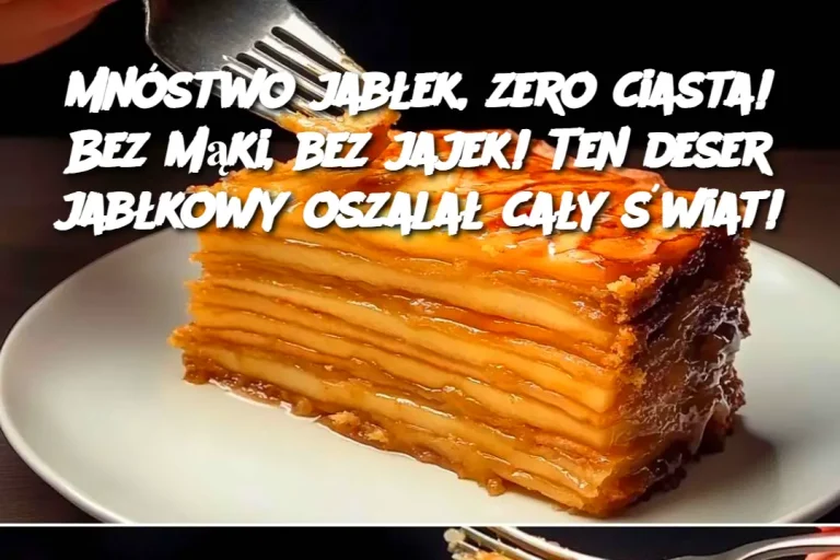 Mnóstwo jabłek, zero ciasta! Bez mąki, bez jajek! Ten deser jabłkowy oszalał cały świat!