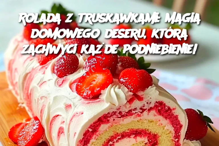 Rolada z truskawkami: Magia domowego deseru, która zachwyci każde podniebienie!