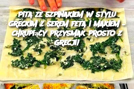 Pita ze szpinakiem w stylu greckim z serem feta i makiem – chrupiący przysmak prosto z Grecji!