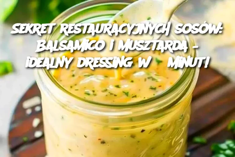 Sekret restauracyjnych sosów: Balsamico i musztarda – idealny dressing w 5 minut!