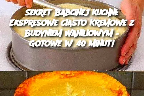 Sekret Babcinej Kuchni: Ekspresowe Ciasto Kremowe z Budyniem Waniliowym – Gotowe w 40 Minut!