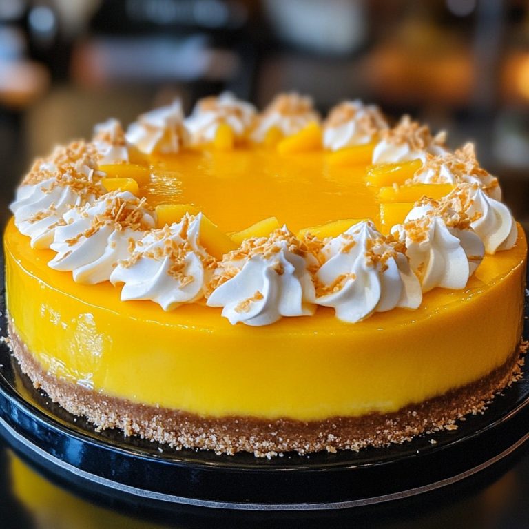 Tropikalna Rozkosz Bez Pieczenia: Sernik Mango na Kokosowym Fundamencie