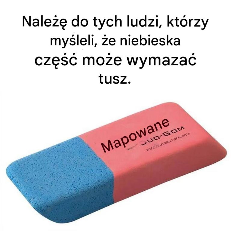 Ale do czego właściwie służy niebieska część gumki?