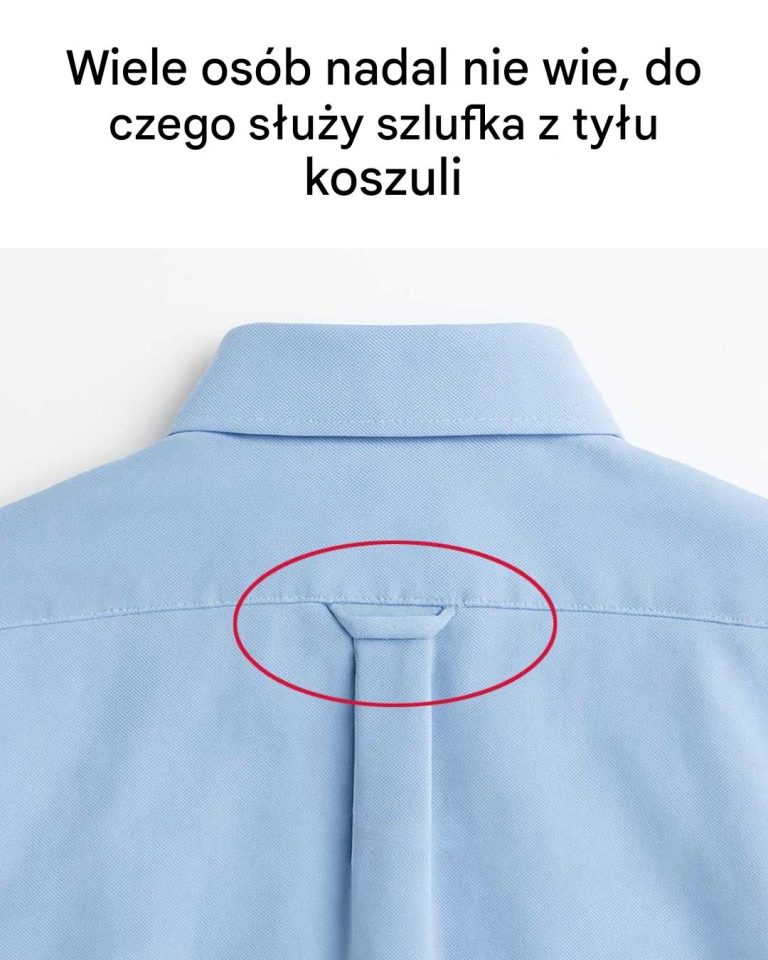 Ale do czego służy szlufka z tyłu koszuli?