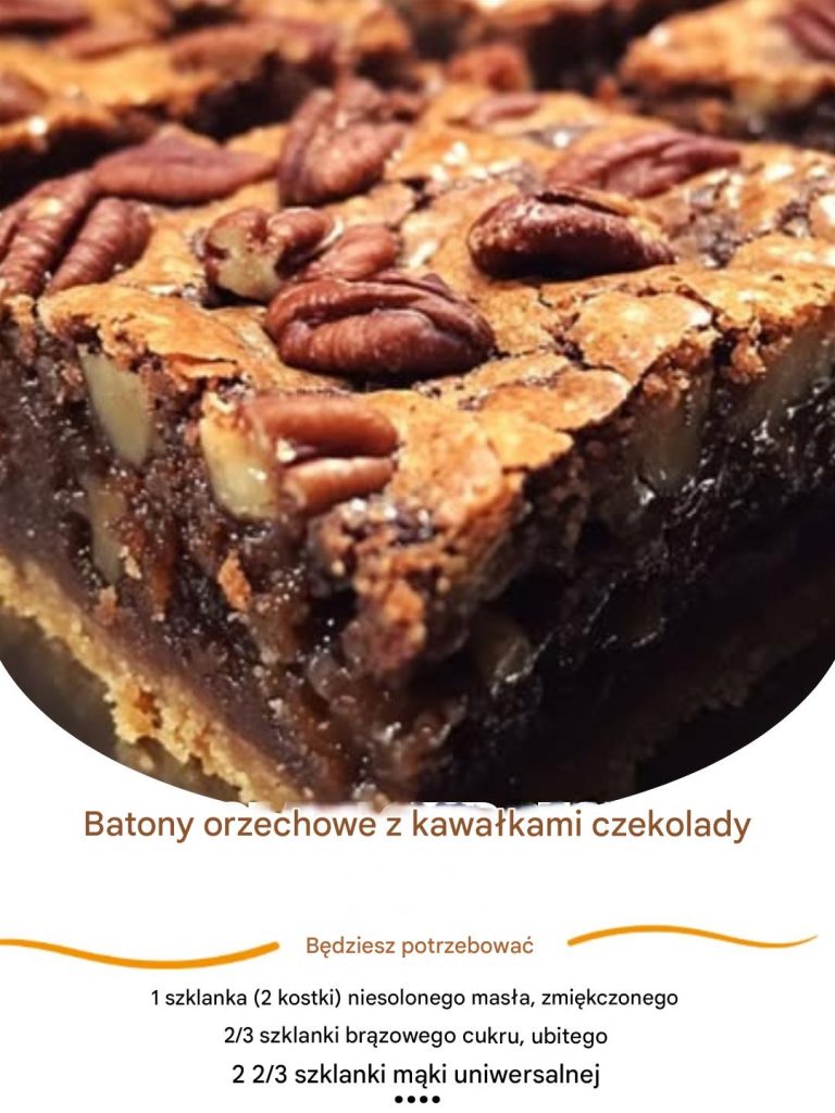 Batony z czekoladą i pekanami