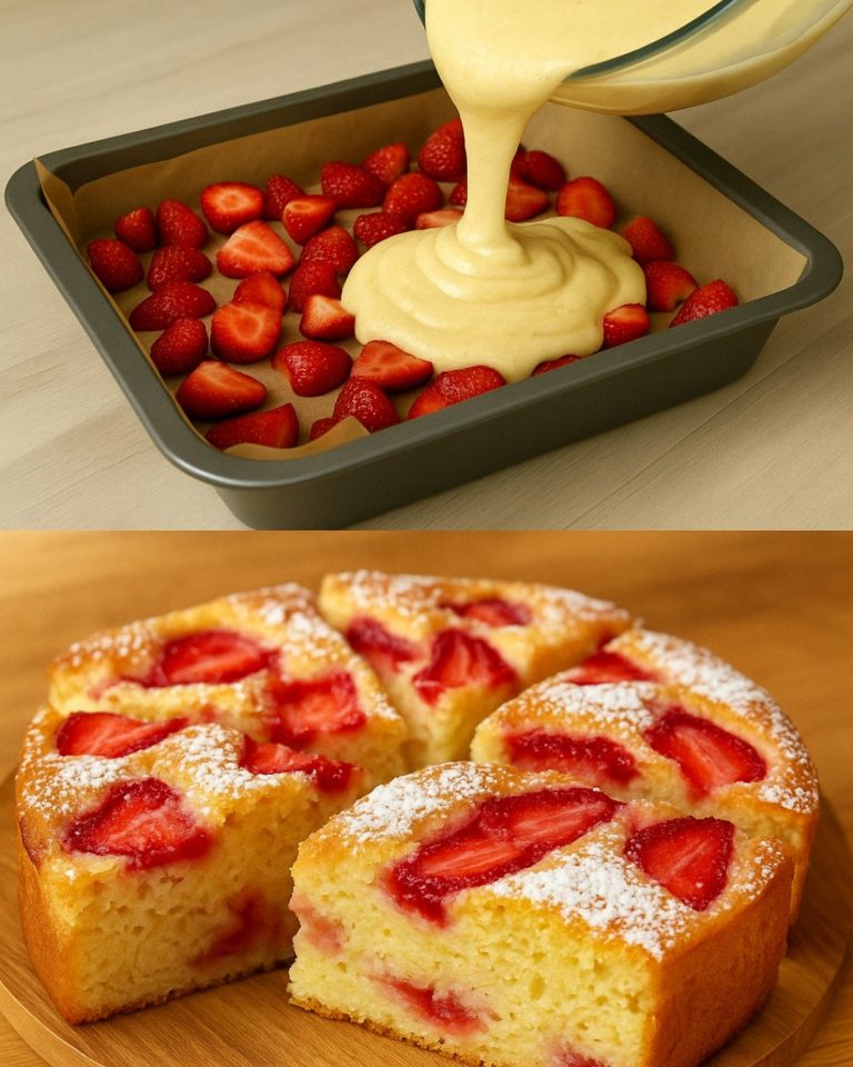 Miękkie ciasto truskawkowe