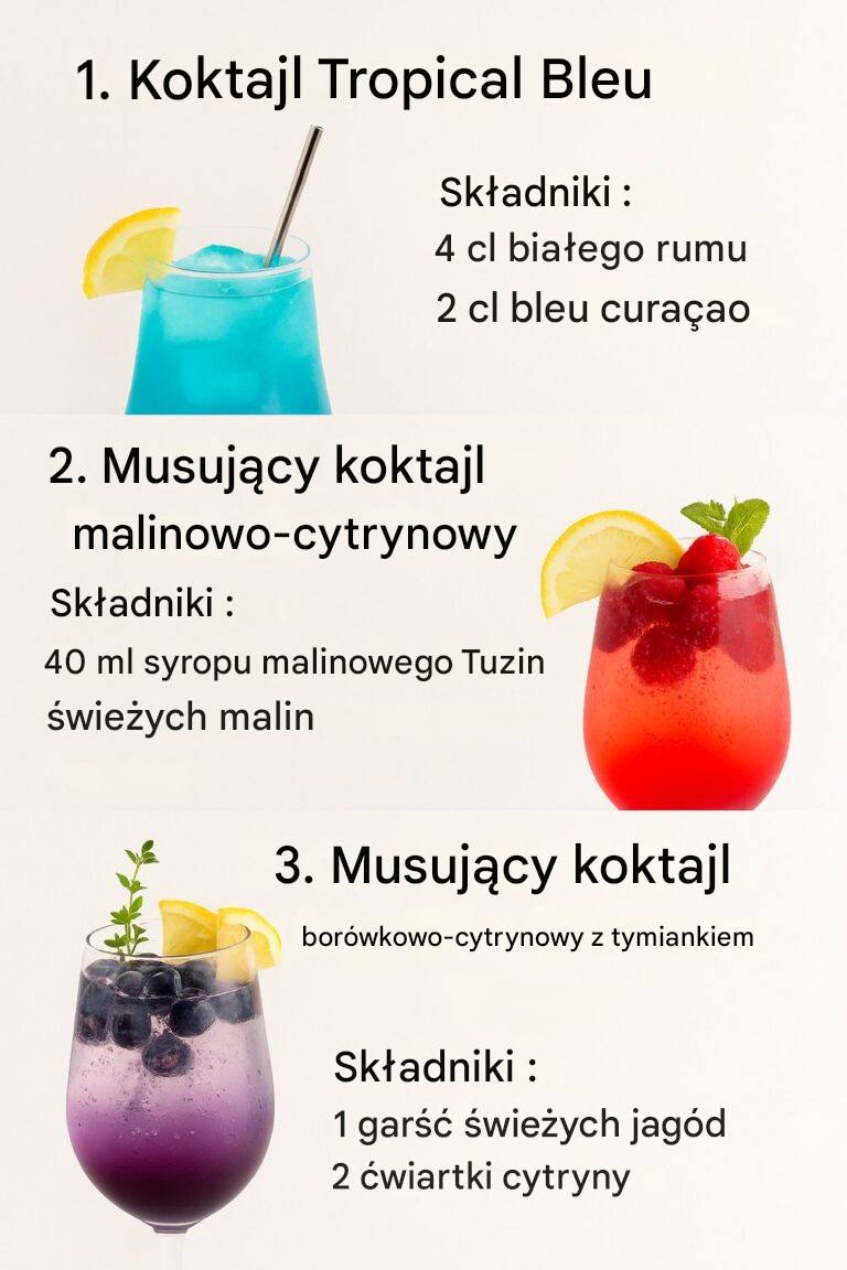 3 orzeźwiające koktajle na orzeźwiające lato: tropikalne smaki, czerwone jagody i musujące borówki »
