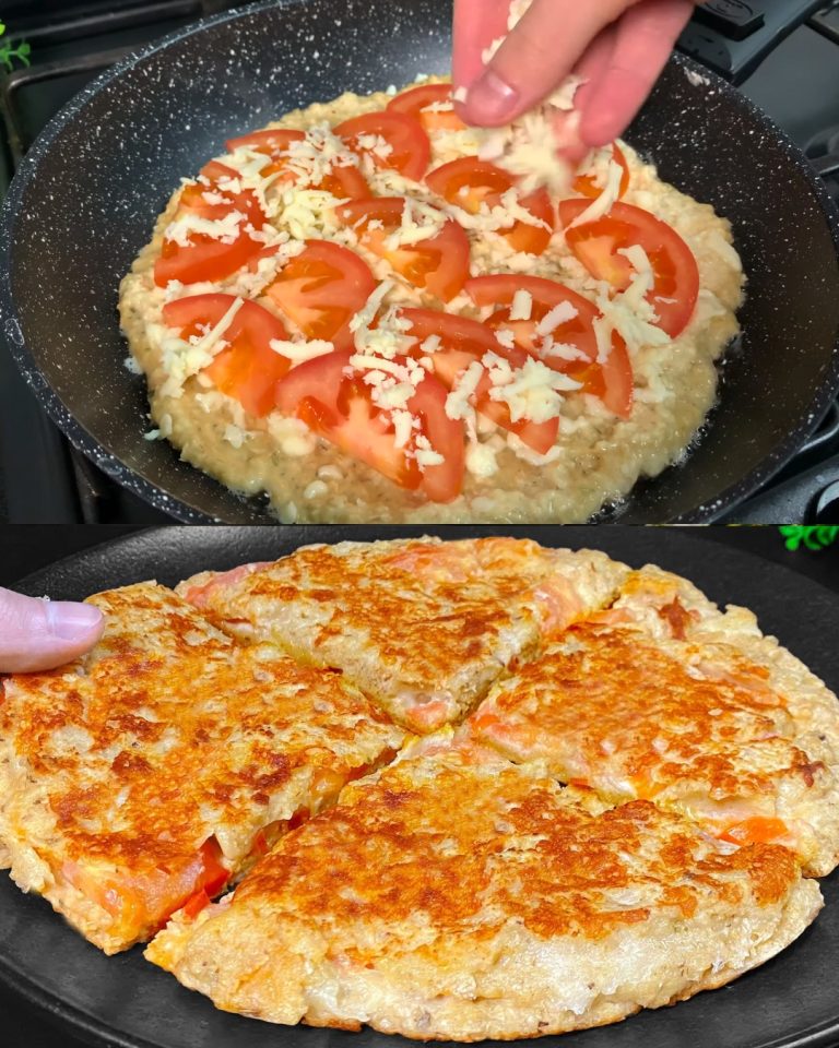 Wytrawne naleśniki z owsianką, pomidorami i mozzarellą
