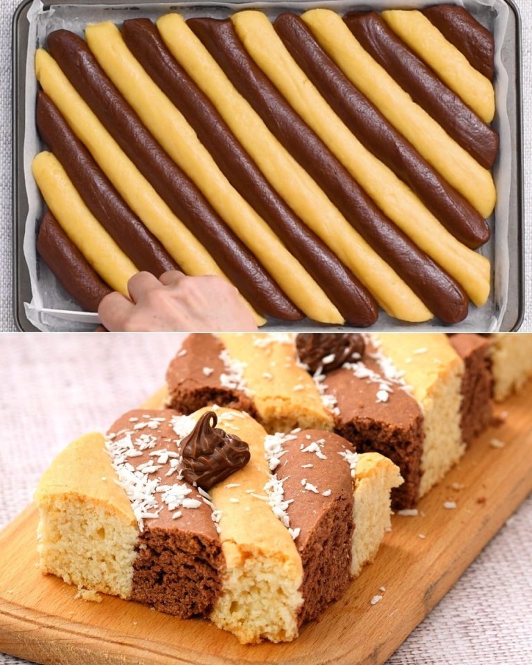 Miękkie ciasto o dwóch smakach: kruche, pyszne i proste w przygotowaniu!