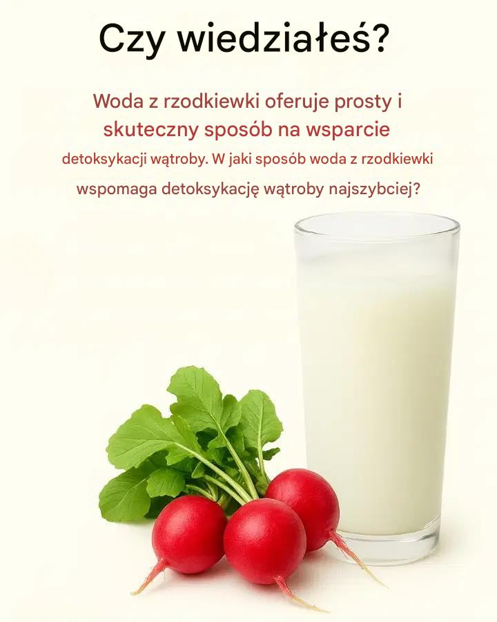 Woda z rzodkiewki: wspomaga detoksykację wątroby i poprawia trawienie