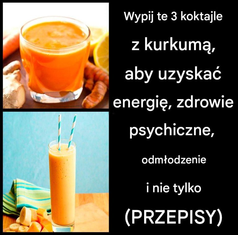 Wypij te 3 koktajle z kurkumą, aby uzyskać energię, zdrowie psychiczne, odmłodzenie i nie tylko