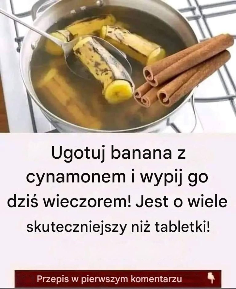 Ugotuj 1 banana z cynamonem i wypij wieczorem.