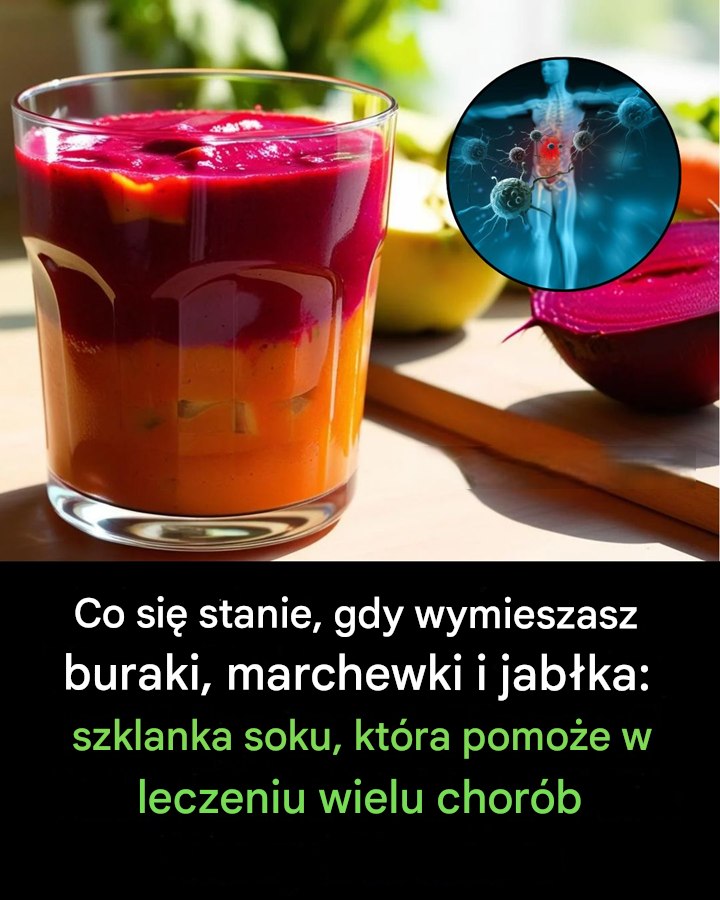 Co się stanie, gdy wymieszasz buraki, marchewki i jabłka: szklanka soku, która pomaga w leczeniu wielu chorób