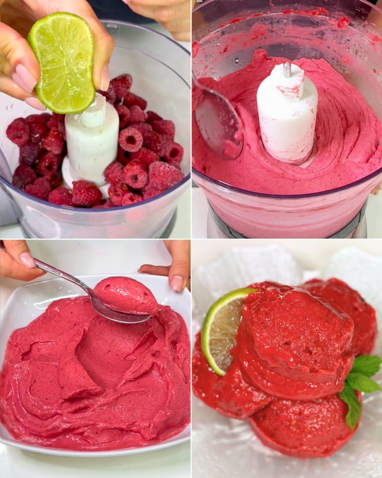 Sorbet malinowy: przepis na świeży i szybki deser, składający się tylko z 3 składników