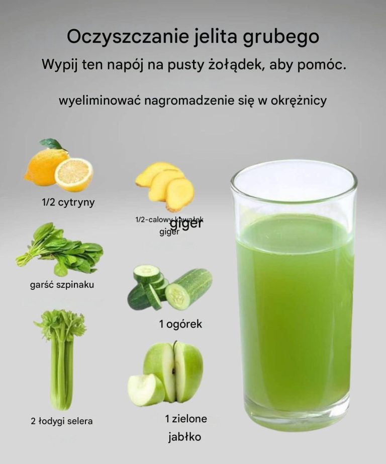 Oczyść swoje jelito grube naturalnie dzięki temu potężnemu zielonemu koktajlowi