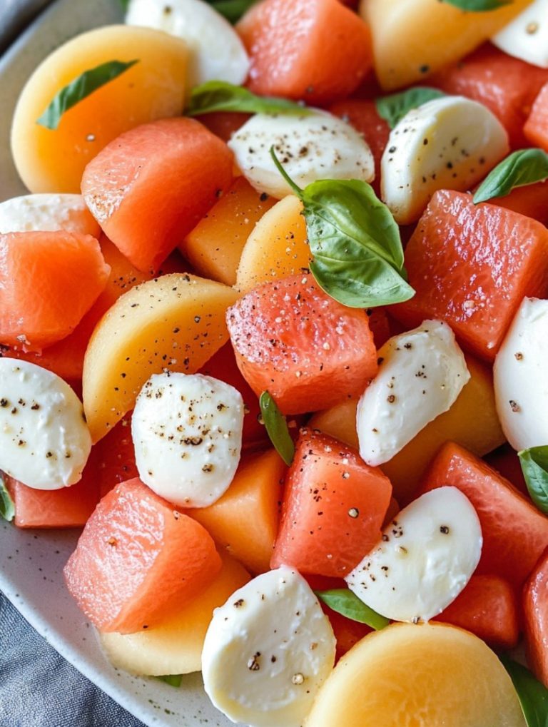 Sałatka z melonem i mozzarellą