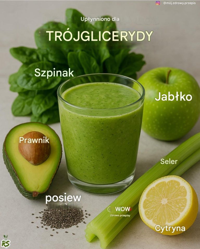 Zielony koktajl na wysoki poziom trójglicerydów 🌿🍏
