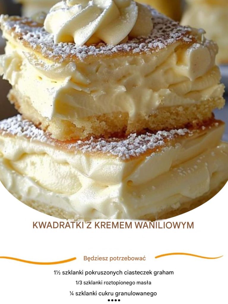 Kwadraty z kremem waniliowym