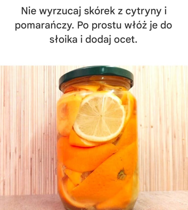 Nie wyrzucaj skórek z cytryny i pomarańczy. Wystarczy włożyć je do słoika i dodać octu