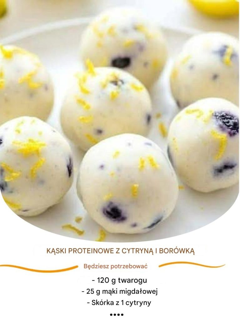 Cytrynowo-borówkowe proteinowe kąski 🍋